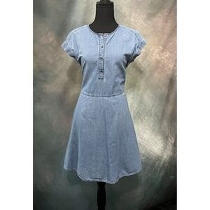 Armani Exchange Denim Dress Women's Medium A-Line Button Down Casual Size Medium